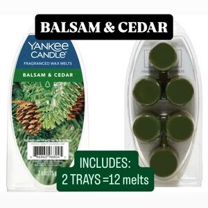 NWT (2)Yankee Candle Balsam and Cedar Wax Melts , 12 melts total